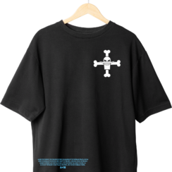 One Piece shirt with Marco the Phoenix logo on chest and character bio, perfect for fans of anime and Whitebeard Pirates merch.