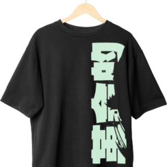 Front design of One Piece T-Shirt with bold Japanese text – unique One Piece merch for anime lovers
