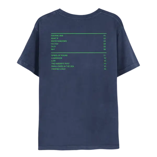 Coldplay T Shirt back view with soft cotton texture and relaxed fit