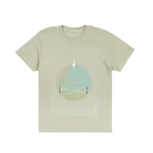 Front view of Loom Album Cover T-Shirt featuring white globe line art on black fabric, official Imagine Dragons merch in unisex fit