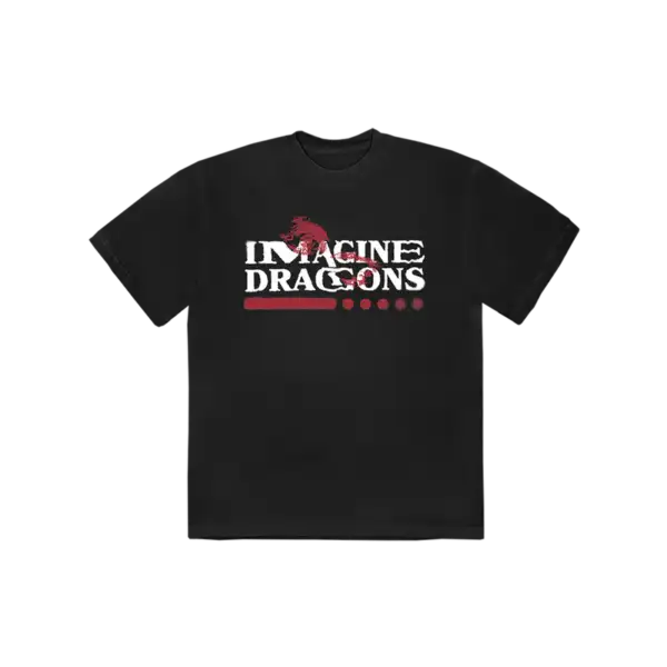 Black t shirt featuring bold white MERCURY text across the front overlaid with red and multicolor abstract brushstroke graphics and a red silhouette of a person small red text listing song titles underneath