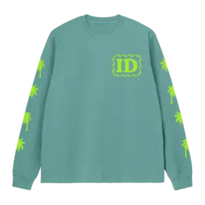 Front view of the Take Me To the Beach Long Sleeve Imagine Dragons T-Shirt featuring pastel text on white fabric with a relaxed unisex fit.