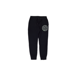 Black Naruto sweatpants featuring Shikamaru’s Nara clan symbol on the leg, designed in a tapered fit with drawstring waist for anime-inspired comfort and style