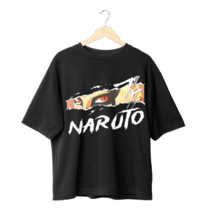 Naruto T-Shirt front design with Naruto eyes and name Naruto – exclusive Naruto Merch