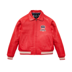 Red Avirex Leather Jacket