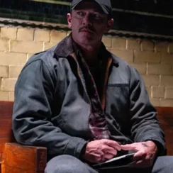 5lbs of Pressure 2024 Luke Evans Grey Men’s Leather Jacket