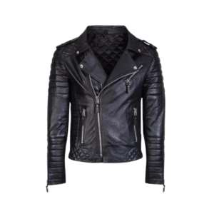 Untitled design 48 Rich Styler Biker Style Cow hide Fashion Mens Leather Jacket Front