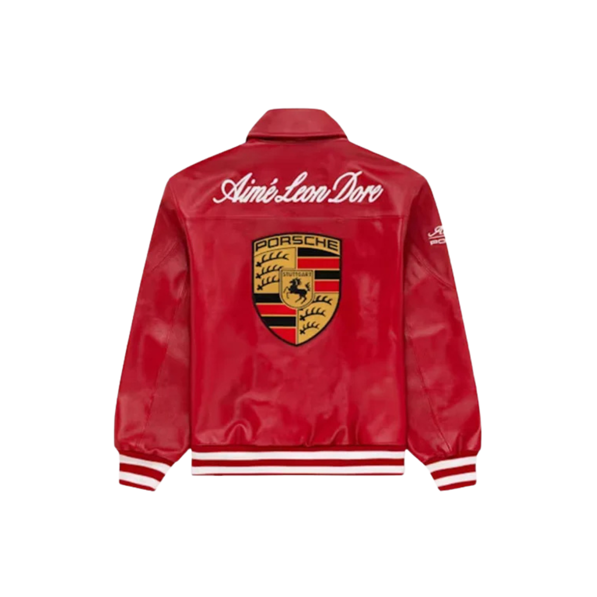 Untitled design 59 Rich Styler Aime Leon Dore x Porsche 993 Turbo Leather Red Jacket