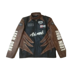 Aime Leon Dore x Vanson Distressed Leather Moto Jacket