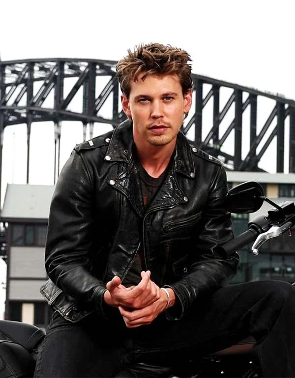 austinbutlerbikerblackleatherjacket Rich Styler Austin Butler Biker Leather Jacket