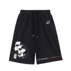 Naruto Shorts Uzumaki Naruto Evolution Graphic & Hidden Leaf Symbol