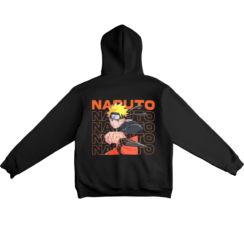 Naruto Uzumaki Black & White Graphic Hoodie