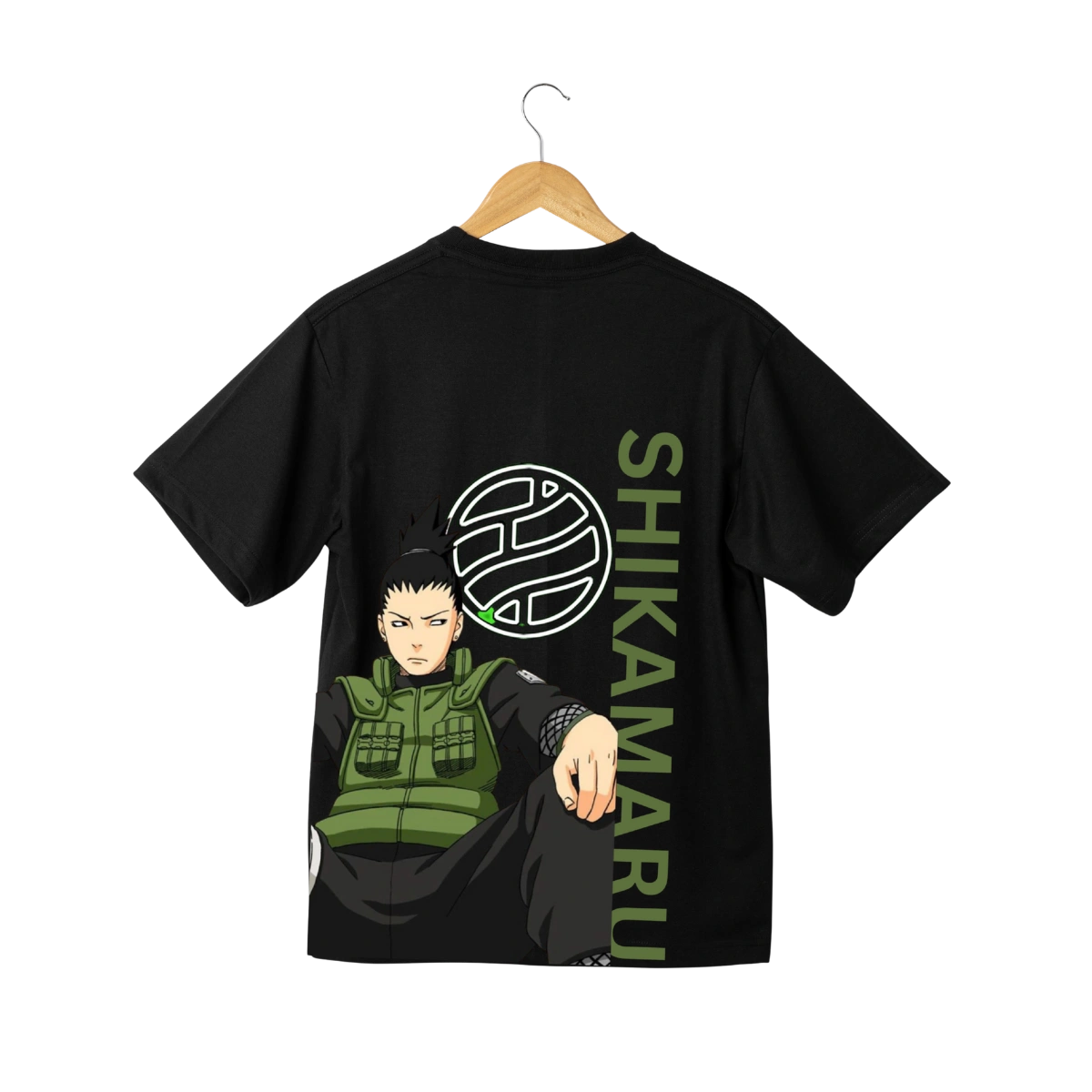 Shikamaru Nar T-Shirt Black Streetwear Style Graphic Tee - Image 2