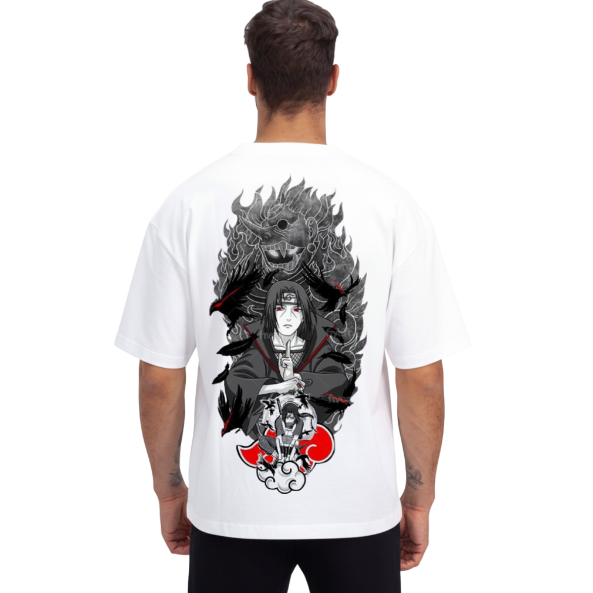 Itachi Uchiha Dragon Graphic Tee - Image 8